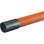 Hekaplast 110/94 mm PEH-kabelrør m/muffe, korr./gl., 6 m, orange