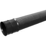Hekaplast 125/107 mm PEH-kabelrør m/muffe, korr./glat, 6 m, sort
