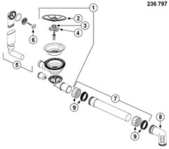 BLANCO Afløb InFino FARON 1x3,5'' UXI