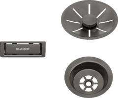 BLANCO Afløb InFino satin dark steel 1x3,5''UXI