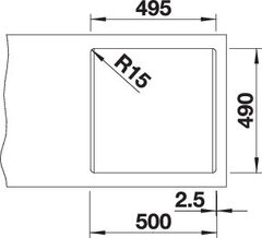 Køkkenvask BLANCO PLEON 5 klippegrå UXI Ilægning - vvs nr. 521669 - køb ...