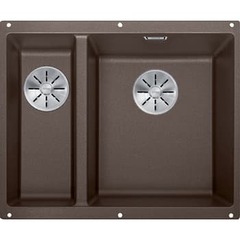 Køkkenvask BLANCO SUBLINE 340/160-U kaffe højre UXI Underlimning 55.5x46 cm