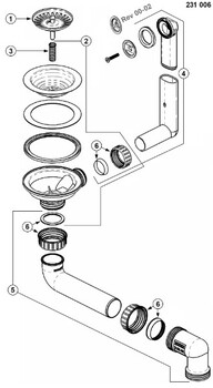 BLANCO Afløb SONA 45S/5S/XL6S 1x3,5'' UX