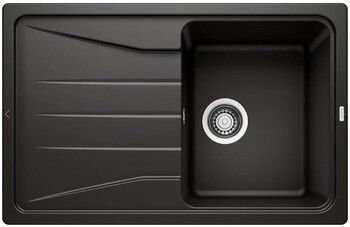 Blanco sona 45s pd sort ux køkkenvask 78x50 cm