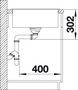 Køkkenvask BLANCO AXIA III 5 S sort MXI Ilægning 91.5x51 cm