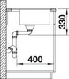Køkkenvask BLANCO DALAGO 45-F Køkkenvask soft-white MX Planlimning 45.5x50 cm