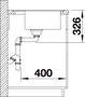 Køkkenvask BLANCO DALAGO 8-F antracit MX Planlimning 80.5x50 cm
