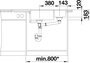 Køkkenvask BLANCO DELTA II-F sort MXI Planlimning 56x104.2 cm