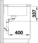 BLANCO SUBLINE 480/320-U klippegrå UXI Underlimning