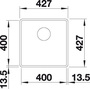 Køkkenvask BLANCO SUBLINE 400-F antracit UXI 42.7x42.7 cm