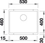 Køkkenvask BLANCO SUBLINE 500-U hvid UXI Underlimning 53x46 cm