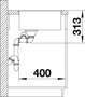 Køkkenvask BLANCO SUBLINE340/160-F. Antracit UX