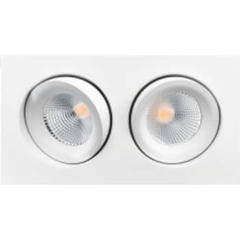 SG Armaturen Downlight Junistar Lux Square 2X7W 2700K, 1080 lumen, hvid