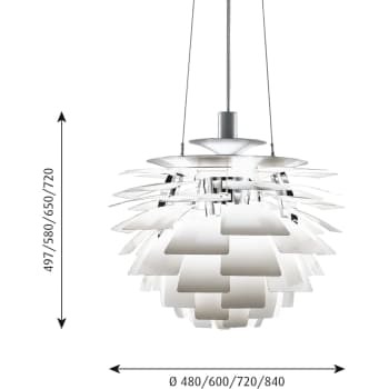 Louis Poulsen PH Artichoke Pendel 720 LED 2700K WB, hvid