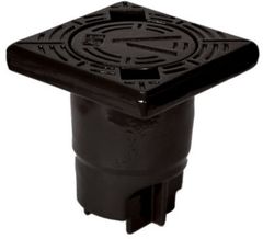 AVK International AVK 180 X 180 MM firkantet, flydende gadedæksel, støbejern, sort