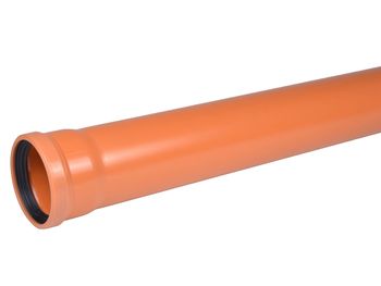 Nordisk Wavin (VA) Wavin 110 x 2000 mm PVC-kloakrør med muffe, klasse S SN8, EN1401