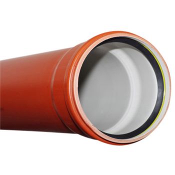 Uponor 110 x 3000 mm PP-kloakrør m/muffe, klasse N SN4, EN 13476