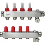 Danfoss SSM manifoldsæt 4+4 m/flowmetre og endestykke