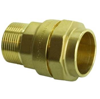 Isiflo 50 mm x 1 overgang med nippel, messing, PN16
