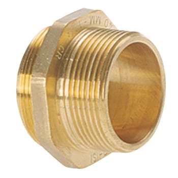 Isiflo 32 mm x 1.1/4 overgangsnippel, messing, PN16