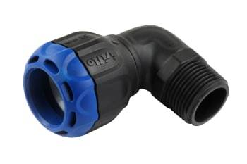 Isiflo Sprint 40mm x 1 vinkel 90° m/nippel, komposit, PN16