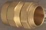 Isiflo 40 mm x 1 overgang med muffe, messing, PN16