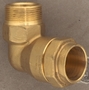 Isiflo 40 mm x 1.1/4 vinkel 90° med nippel, messing, PN16