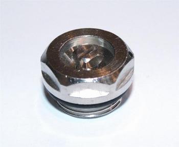 Messing fittings, Luftskrue med O-ring 1/2 Forniklet til nøgle Billede af Messing fittings, Luftskrue med O-ring 1/2 Forniklet til nøgle