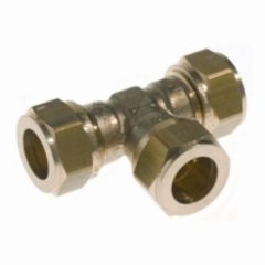 Tee 15 MM Forkromet  Kompressions Fit.