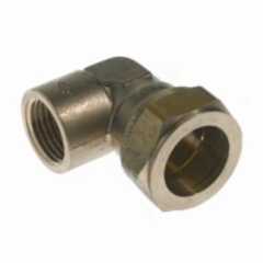 Vinkel 1/2 - 10 MM Med muffe Kompressions Fittings