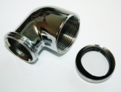 Afløbsvinkel krom1.1/4x32mm med omløber Spændring og Pakning