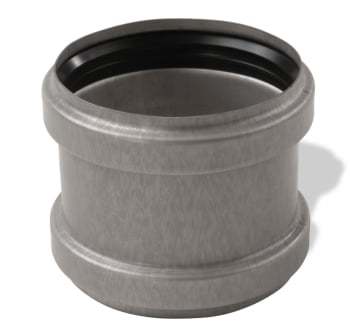 ACO 110 mm rustfri, syrefast afløbsskydemuffe, AISI 316