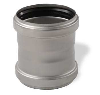 ACO 50 mm rustfri afløbsdobbeltmuffe, AISI 304