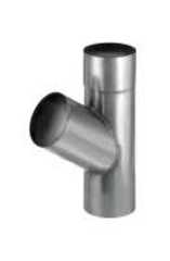 VMZINC Grenrør 60°, ZINC NATUR - 76/76 mm