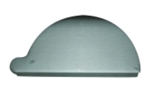 VMZINC endebund, halvrund, venstre, QUARTZ-ZINC - 280 mm