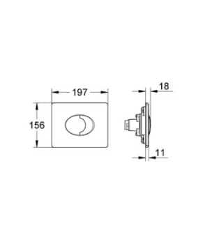 Grohe Skate Air betjeningsplade, hvid