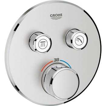 GROHE Grohtherm SmartControl termostatarmatur 2SC til indbygning, 2 ventiler. Supersteel