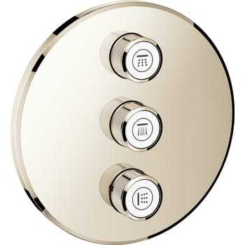 GROHE Grohtherm SmartControl forplade Triple volume kontrol sæt, poleret nikkel