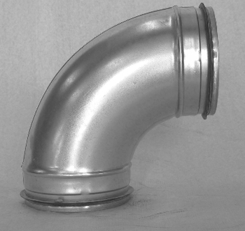200 mm Bøjning ventilation presset BL 90 °