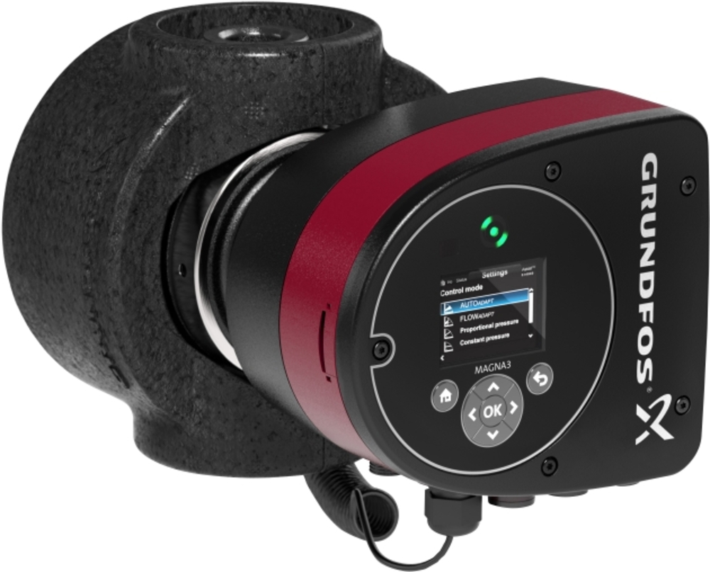 Grundfos Magna3 25-80 180 mm 1x230v PN6/10 til varme - vvs nr ...