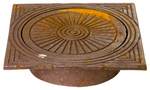 Jemi 280 mm rørbrøndkarm med dæksel, firkantet, 1,5 t, GG