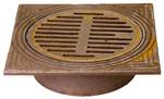 Jemi 280 mm rørbrøndkarm med rist, firkantet, 1,5 t, GG