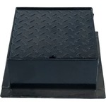 Duco 315 x 160 mm karm/dæksel, firkantet, 2,5 t, sort smedejern