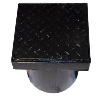Duco 280 x 350 mm karm/dæksel, fast, 2,5 t, sort smedejern
