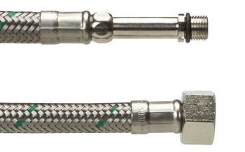 Neoperl Softpex tilslutningsslange 500 mm. 10 mm x 3/8 L. Rustfri flet. Koldt & varmt vand. NEOFLEX®SPX DN8