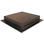 Duco 315 x 60 mm karm/dæksel, firkantet, 2,5 t, sort smedejern