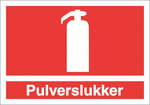 Skilt pulverslukker 30x21cm