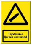 Trykflasker fjernes ved brand