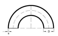 114,3 x 3,6 mm Svejsebøjning