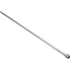14 mm x 1300 mm spindel, firkant stål med 16 mm. hul